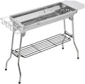 IRYZE Portable Charcoal Grill Barbecue Charcoal Grill Stainless Steel Folding Portable BBQ Tool Kits for Outdoor Cooking Camping Picnic BBQ Grill for Outdoor