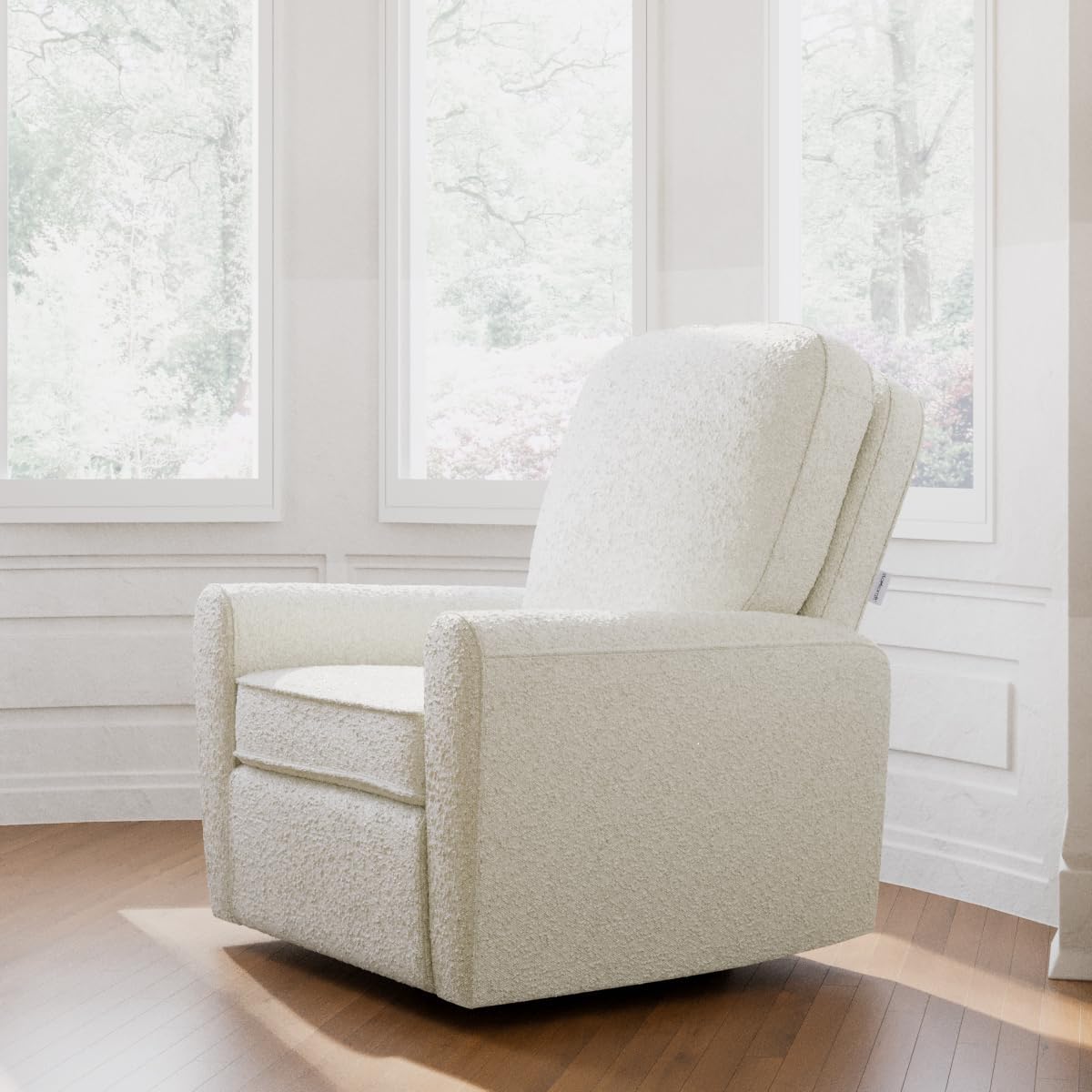Storkcraft Amalfi Deluxe Power Recliner Swivel Glider – Premium Electronic Nursery Rocking Chair, Oeko-TEX 100 Certified, Includes Dual-USB Charging Port with USB-A & USB-C (Ivory Boucle)