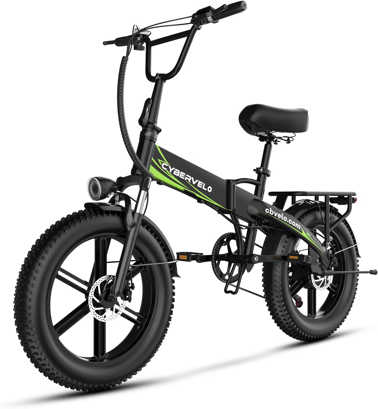 Aelith Folding Electric Bike for Adults–20'x3' Fat Tire, 48V Removable Battery, All-Terrain E-Bike with 7-Speed, Front Suspension – Powerful Foldable Ebike for Commuter