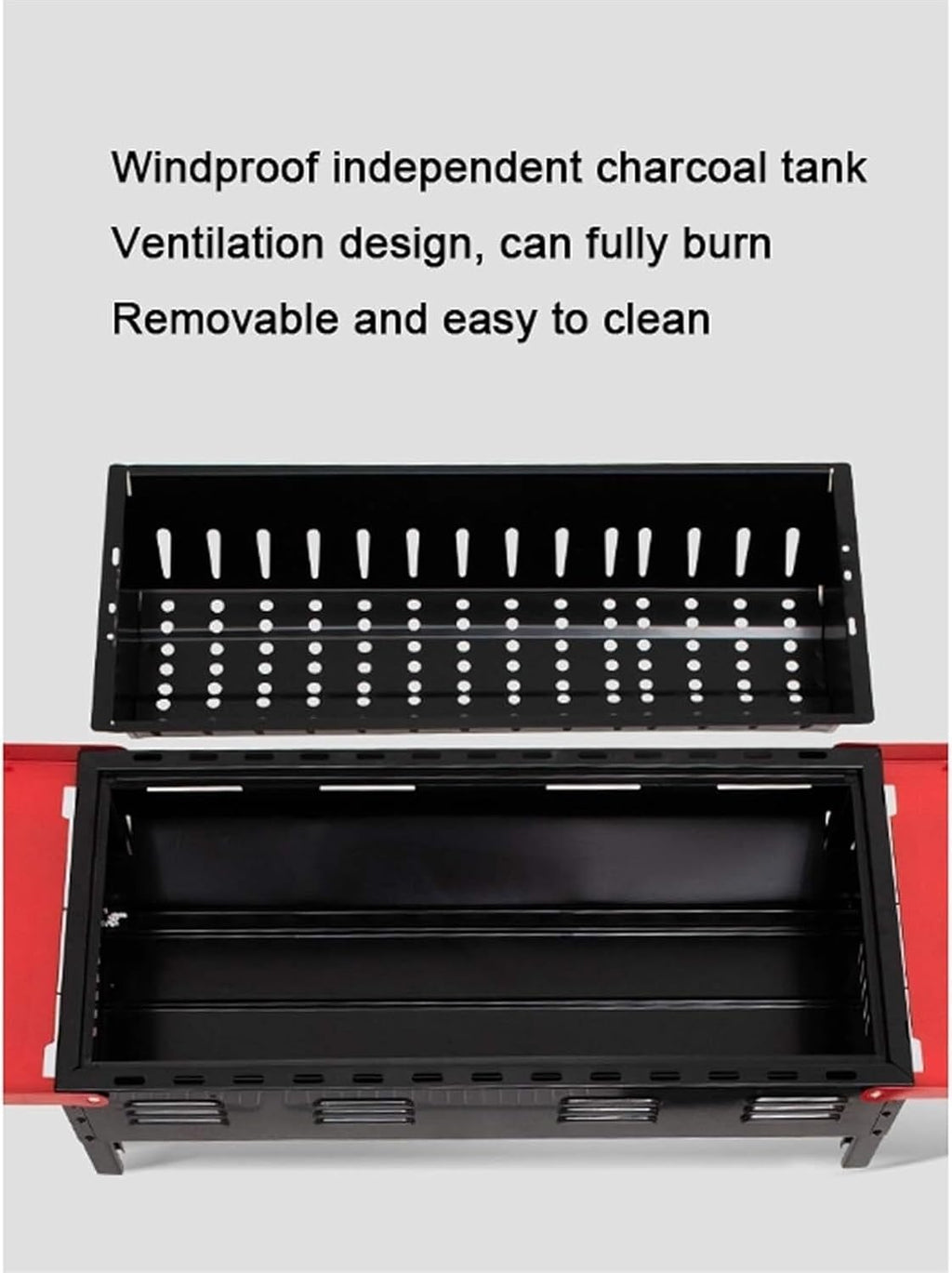 Portable Charcoal Grill Stainless Steel Charcoal Barbecue Grill Folding Portable Grill for Outdoor Picnic Backyard BBQ Grill for Outdoor