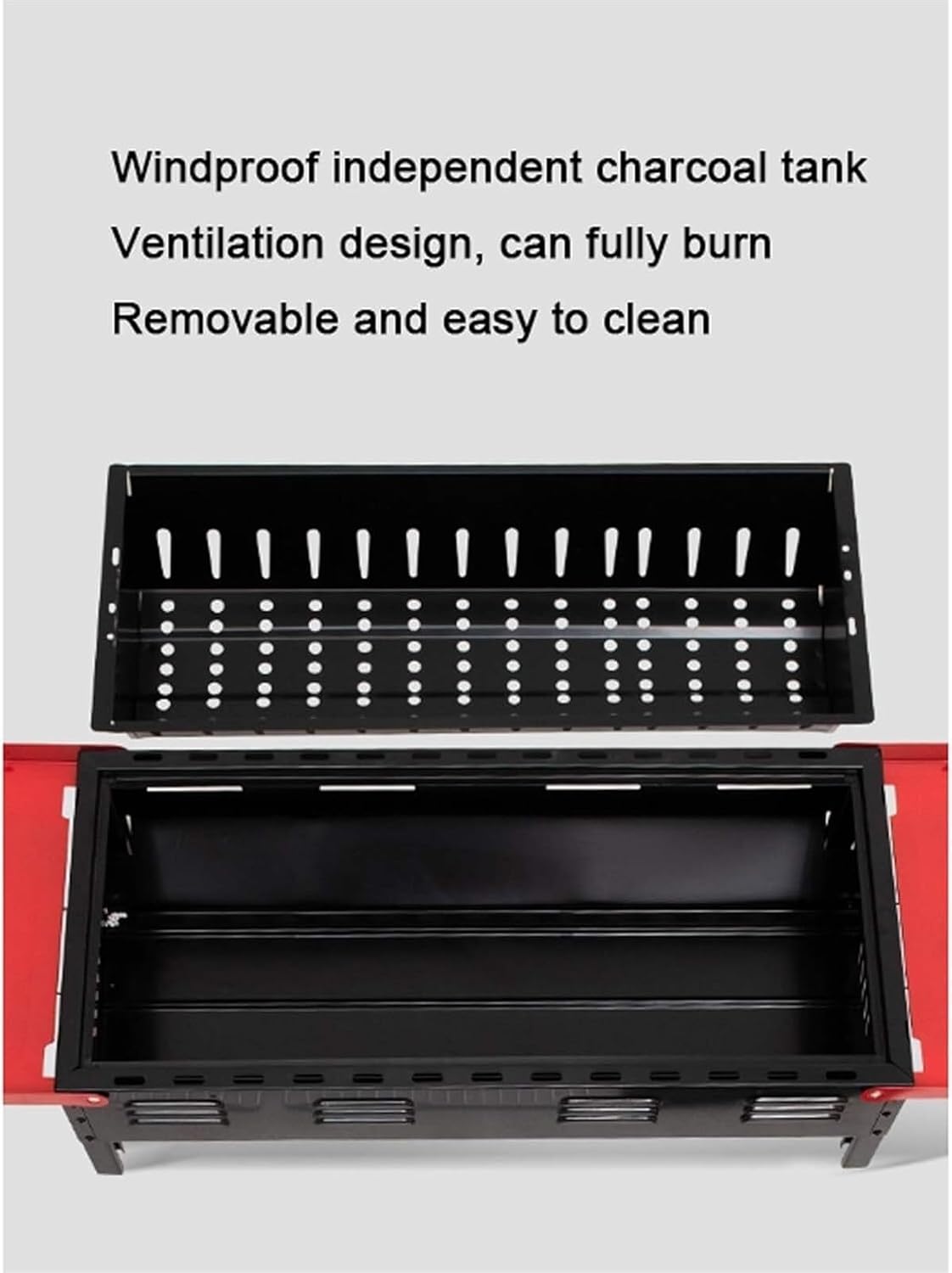 Portable Charcoal Grill Stainless Steel Charcoal Barbecue Grill Folding Portable Grill for Outdoor Picnic Backyard BBQ Grill for Outdoor