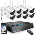 WEILAILIFE 【2-Way Audio】 Outdoor Wireless Security Camera System, Wireless DVR System, WiFi Video Surveillance Systems, Home Security Cameras NVR