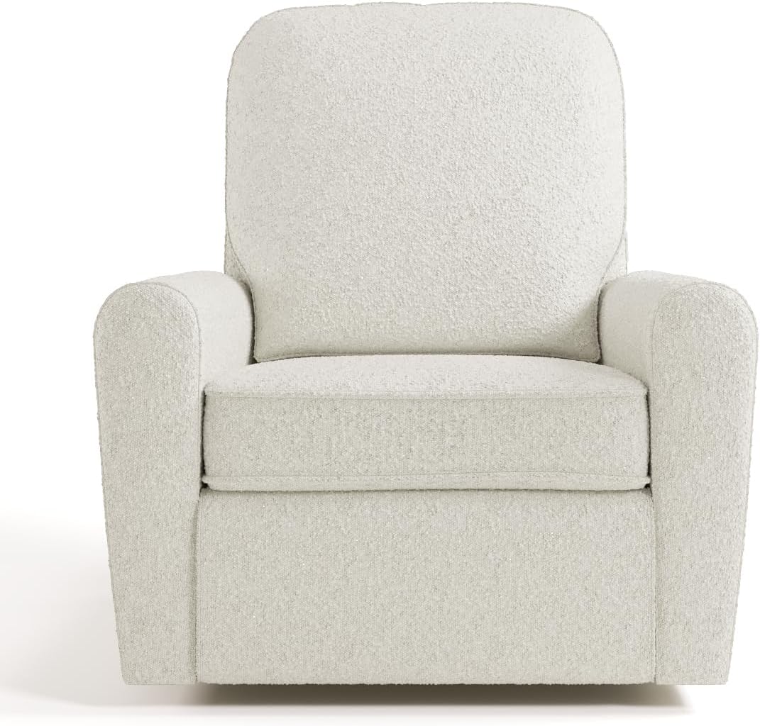 Storkcraft Amalfi Deluxe Power Recliner Swivel Glider – Premium Electronic Nursery Rocking Chair, Oeko-TEX 100 Certified, Includes Dual-USB Charging Port with USB-A & USB-C (Ivory Boucle)