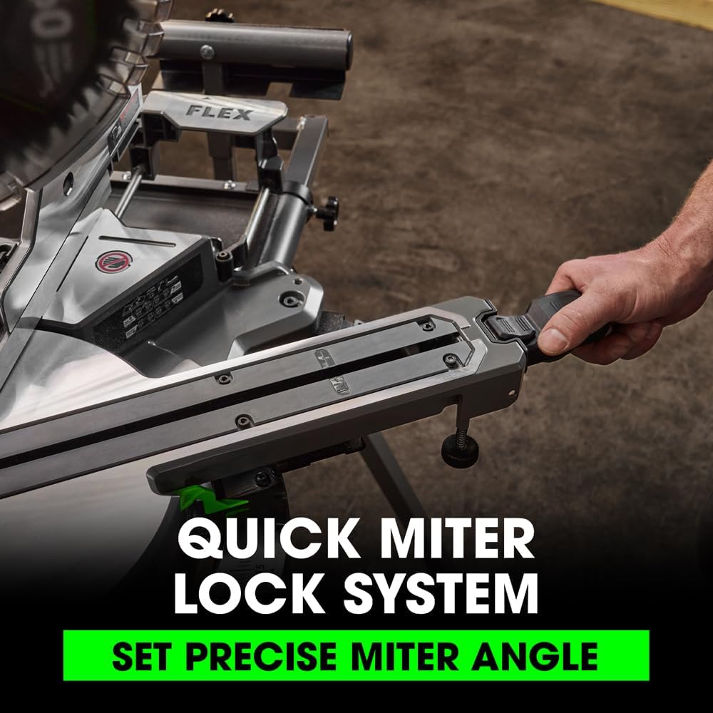 FLEX 24V Brushless Cordless 12-Inch Dual Bevel Sliding Miter Saw Tool Only, Battery and Charger Not Included - FX7141A-Z