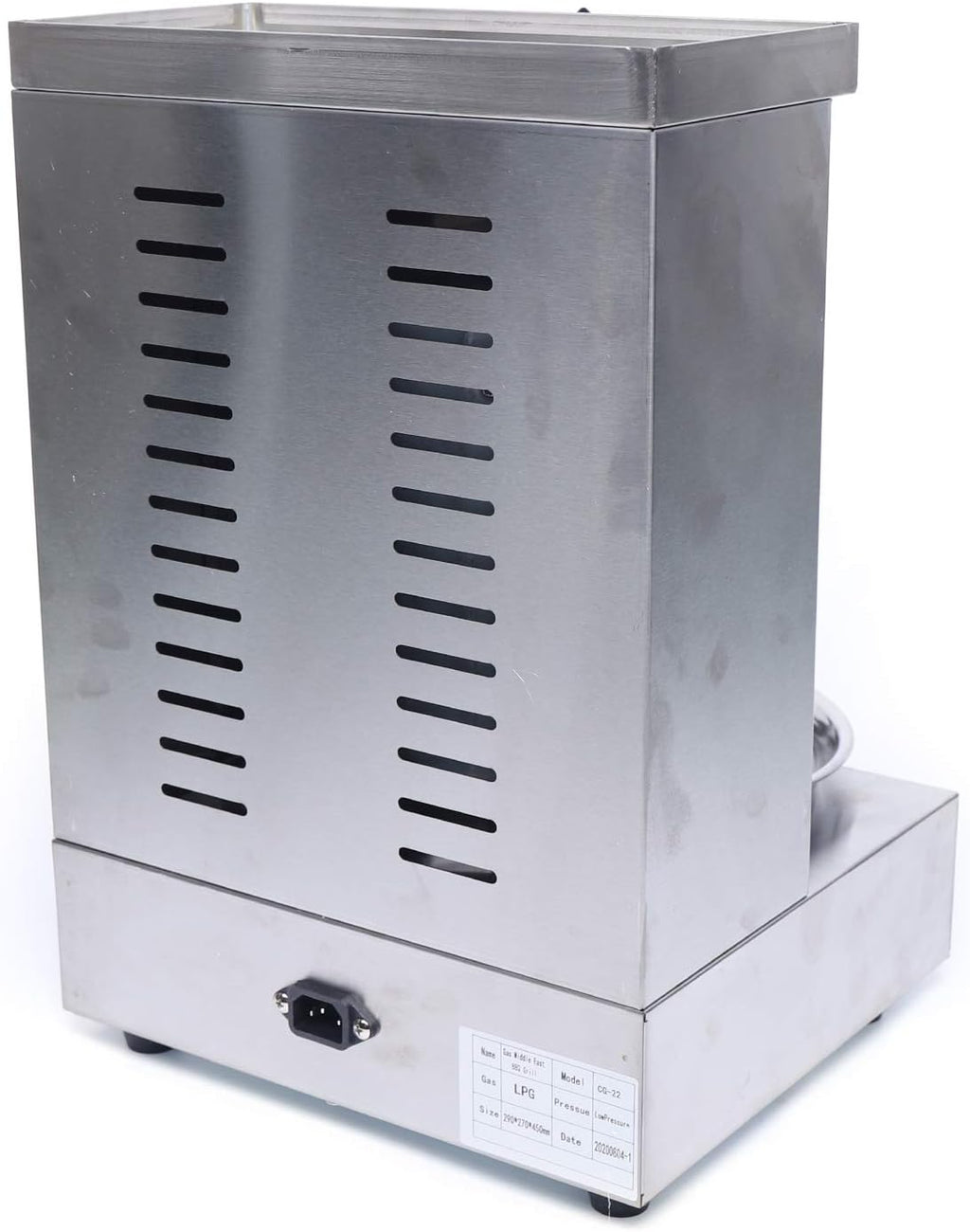 Commercial Shawarma Machine Gas Doner Kebab Grill, LPG Gyro Machine Gas Shawarma Rotisserie, 360° Rotating Single Burner Countertop Vertical Shawarma Broiler for Chicken Roast, Turkey Roast