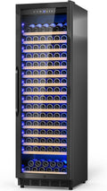 Velivi Wine Cooler-Wine Refrigerator 24 Inch Wide Large Freestanding/Built in Wine Fridge for 176 Bottles with Safety Lock Cellar Chiller Low Noise, Fast Cooling, Black