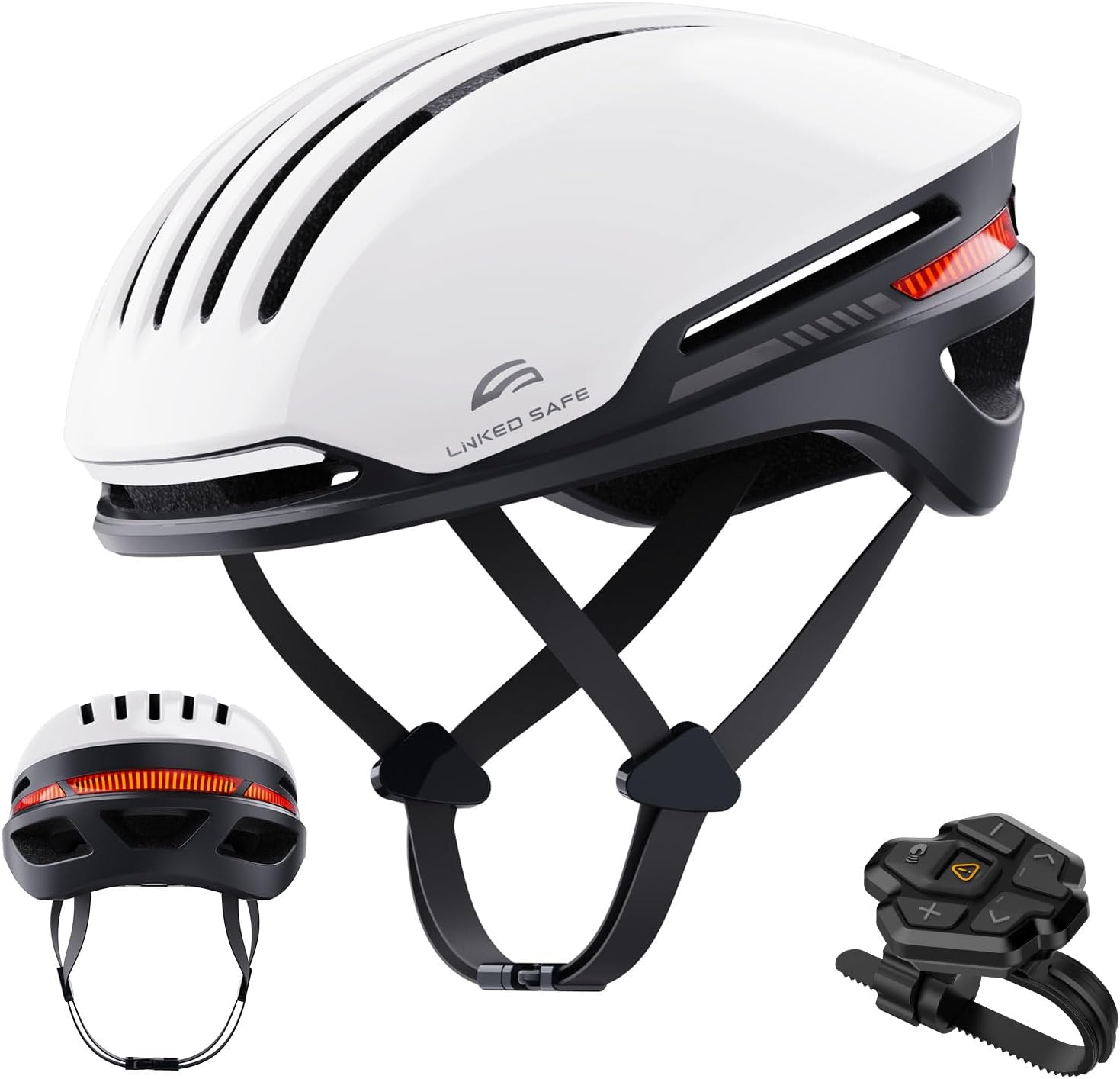 Bike Helmet with Bluetooth, Smart Bike Helmet for Adults Men Women with Built-in Speakers, Auto Brake Blinker, Front and Rear LED Turn Signals Remote Control, Smart Cycling Helmet.