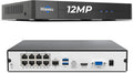 [12MP + 16CH Extendable] Hiseeu 12MP PoE NVR Network Video Recorder, Work with 12MP/8MP/5MP/4MP/3MP/1080P PoE Camera, Motion Detect, 24/7 Recording, Smart Playback, No Hard Drive