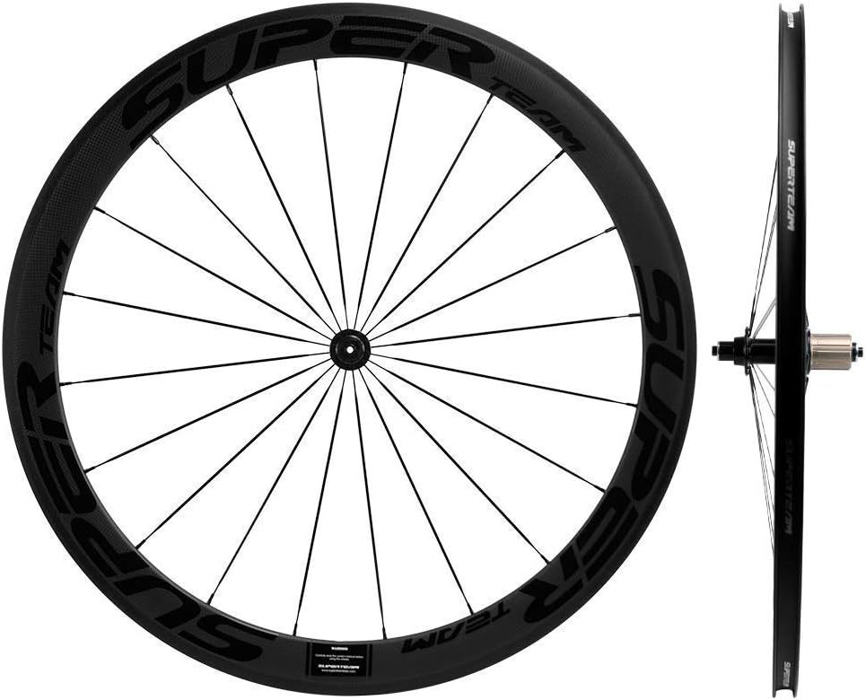 Superteam 50mm Clincher Wheelset 700c 23mm Width Cycling Racing Road Carbon Wheel Decal