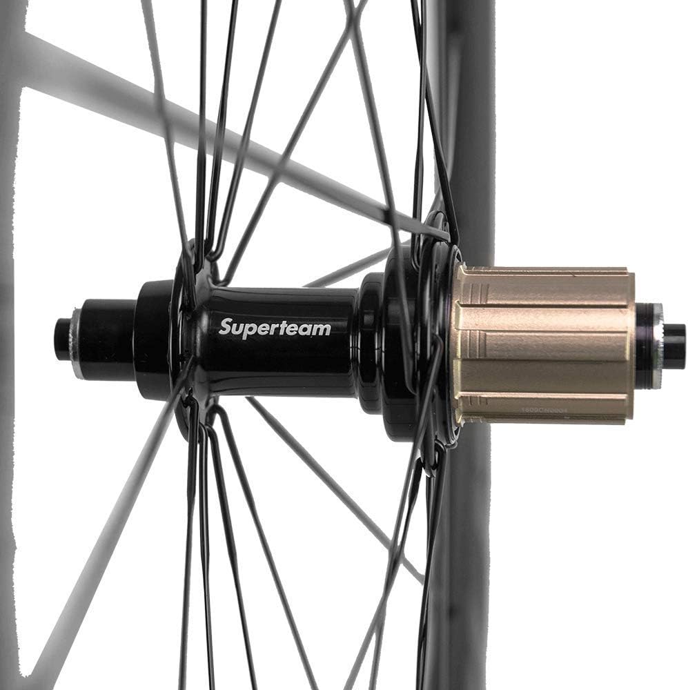 Superteam 50mm Clincher Wheelset 700c 23mm Width Cycling Racing Road Carbon Wheel Decal