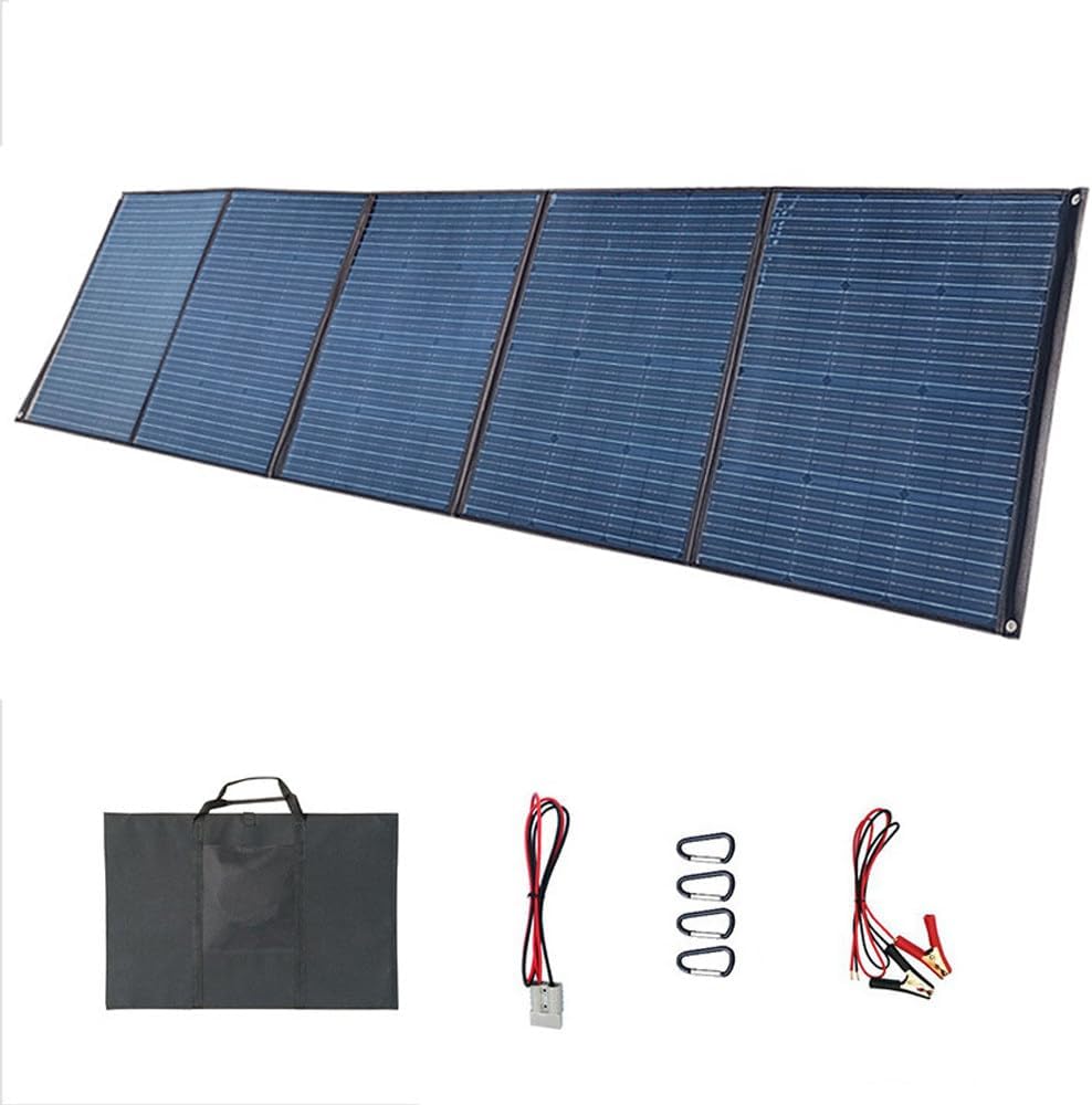 Portable Solar Panel 350W Monocrystalline Silicon Solar Charger Foldable Solar Panel for Laptop Generator Car Boat Rv Battery,300W