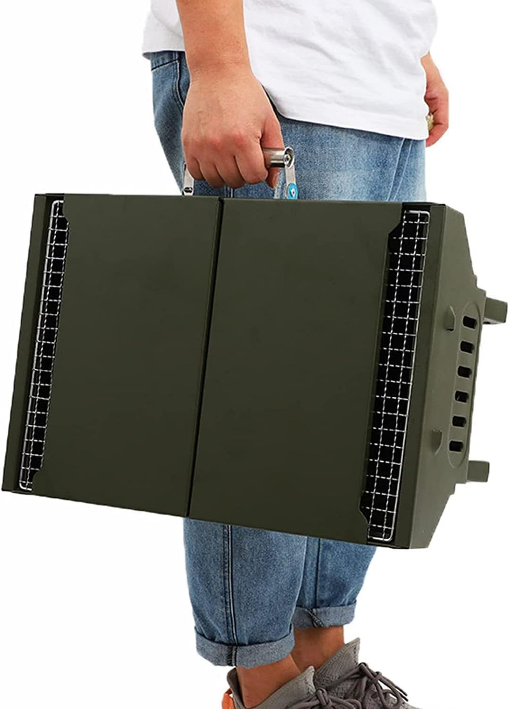 Portable Charcoal Grill Charcoal Barbecue Grill Foldable BBQ Grill Rack Portable Camping BBQ Grill Bracket Barbecue Accessories BBQ Grill for Outdoor