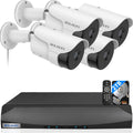 【90ft Super Night Vision】 Wired Security Camera System, Home Video Security Cameras Systems, POE DVR Surveillance Kits