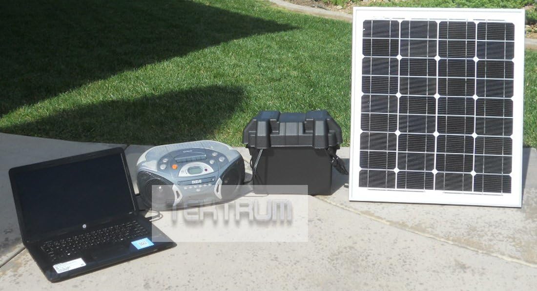 Tektrum Portable 1000w (2000w Peak) Powerpack Power Source Station, Silent Gas Free Generator With 420Wh/35Ah Battery, Solar Panel - Power up mini-Fridge, TV - Plug-N-Play (50w Solar Panel)