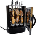 Vertical Countertop Oven, with Bake, Broil Roasting Kebab Rack, Smokeless Electric Grill, 360°Automatically Rotating Barbecue Grill, 6 Strings, for Commercial and Home Use