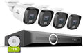 SANNCE 8CH 6MP Surveillance PoE NVR System with 4PCS 2K 3MP HD Weatherproof Cameras with H.265 Video Compression, Smart IR LED, APP Push Alert, Remote Access (with 1TB HDD)