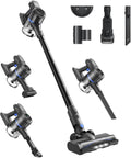 DREAME J30-W Cordless Vacuum Cleaner with LED Headlights, 450W Powerful Suction, 60Min Runtimes, Detachable Battery, One-Touch Emptying, Stick Vacuum Cleaner for Pet Hair, Carpet & Hard Floor