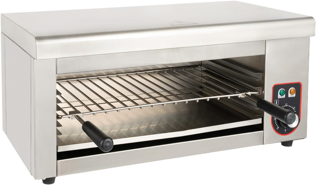 Electric Salamander Broiler, 110V/60Hz 1500W Grilled Cheese Maker Portable Grill Steak Cooker Tabletop Camping Grill Electric Grill Outdoor BBQ Equipment for Melting Cheese, Grilling Meats