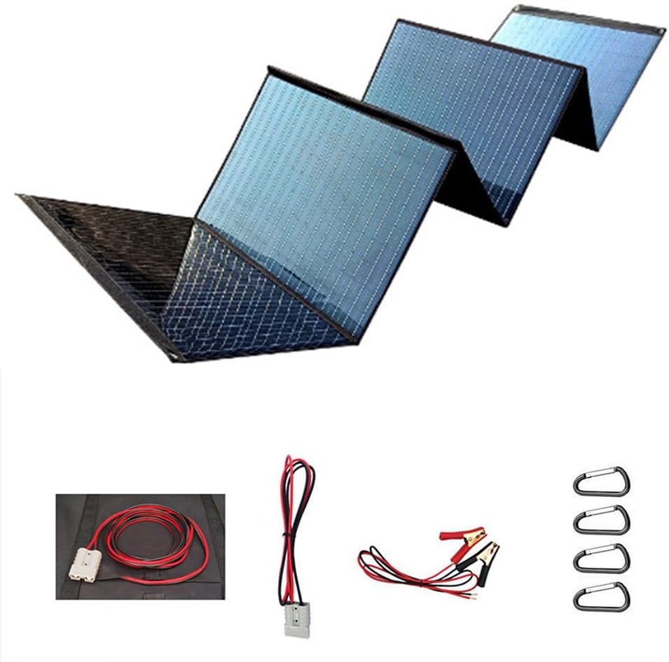 Portable Solar Panel 350W Monocrystalline Silicon Solar Charger Foldable Solar Panel for Laptop Generator Car Boat Rv Battery,400W