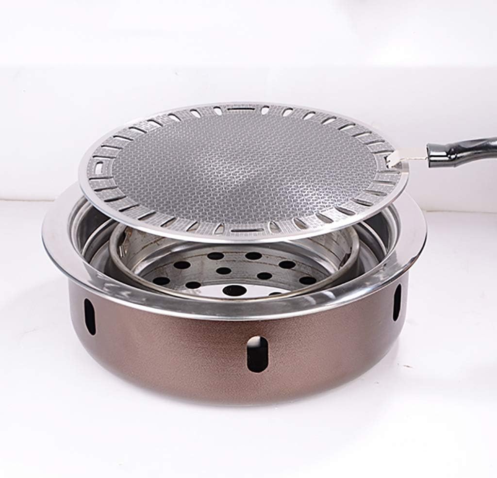 BBQ Barbeque Barbecue Grill,BBQ,Thickening Upgrade Grill,Korean Household Smokeless Charcoal Barbecue Grill,Indoor Outdoor (Color : A)