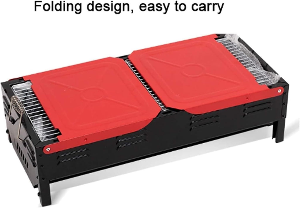 Portable Charcoal Grill Stainless Steel Charcoal Barbecue Grill Folding Portable Grill for Outdoor Picnic Backyard BBQ Grill for Outdoor