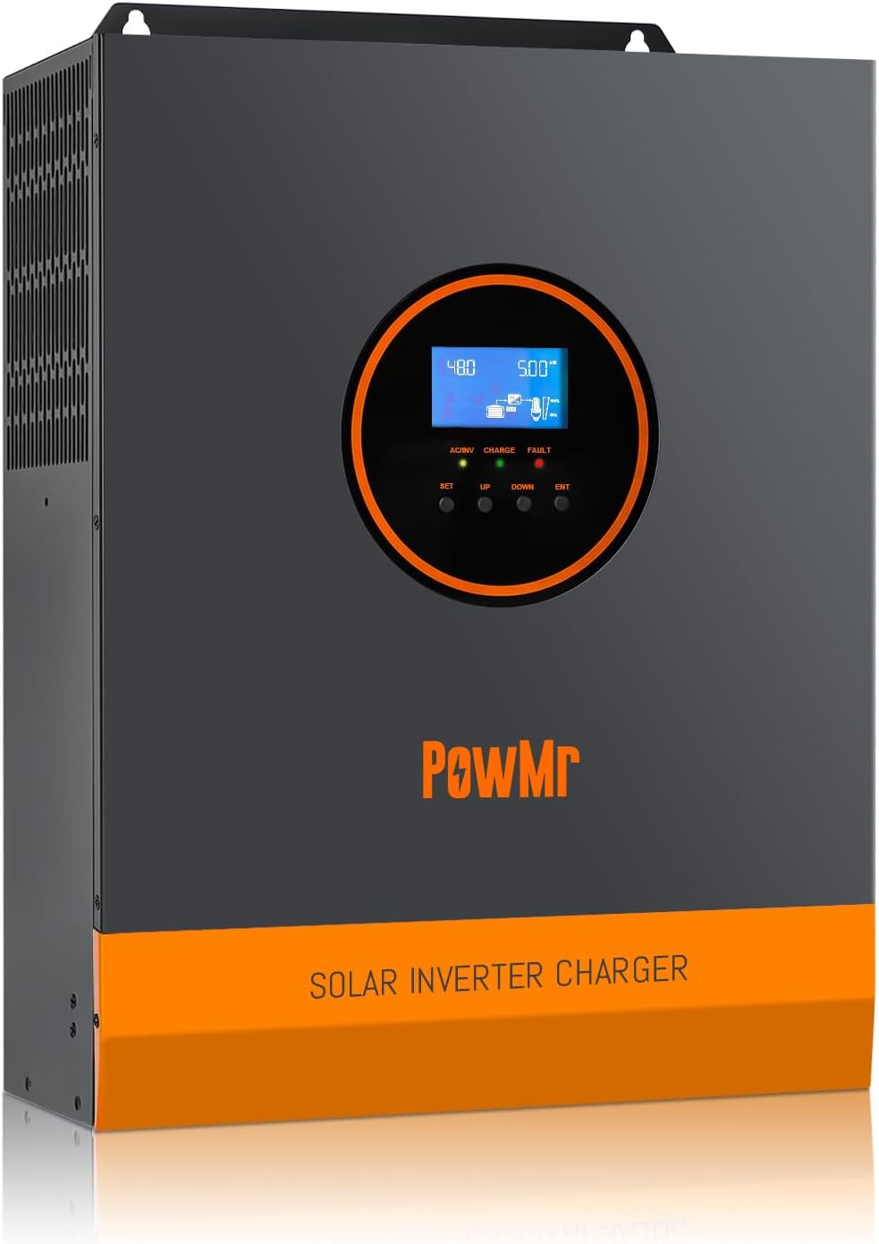 PowMr 3000W Solar Inverter, 24V to 110/120Vac, Pure Sine Wave Power Inverter 3000 watt Max.PV Input 4000W 450V 13A, Built-in 80A MPPT Controller and fit for 24V Lead-Acid and Lithium Battery