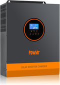 PowMr 3000W Solar Inverter, 24V to 110/120Vac, Pure Sine Wave Power Inverter 3000 watt Max.PV Input 4000W 450V 13A, Built-in 80A MPPT Controller and fit for 24V Lead-Acid and Lithium Battery