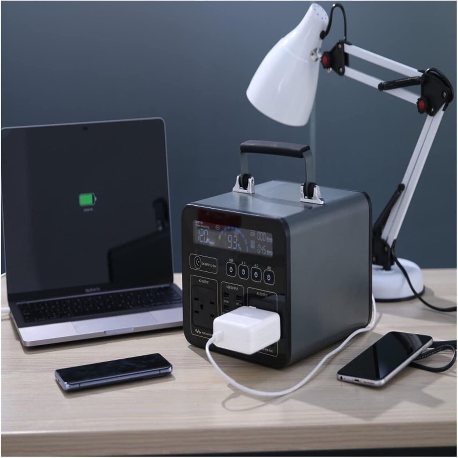 HighPower Charging Bank Portable Station 500W 1000W Solar AC Energy Storage Power Supply Outdoor Camping Outlet (Color : UAW1000)