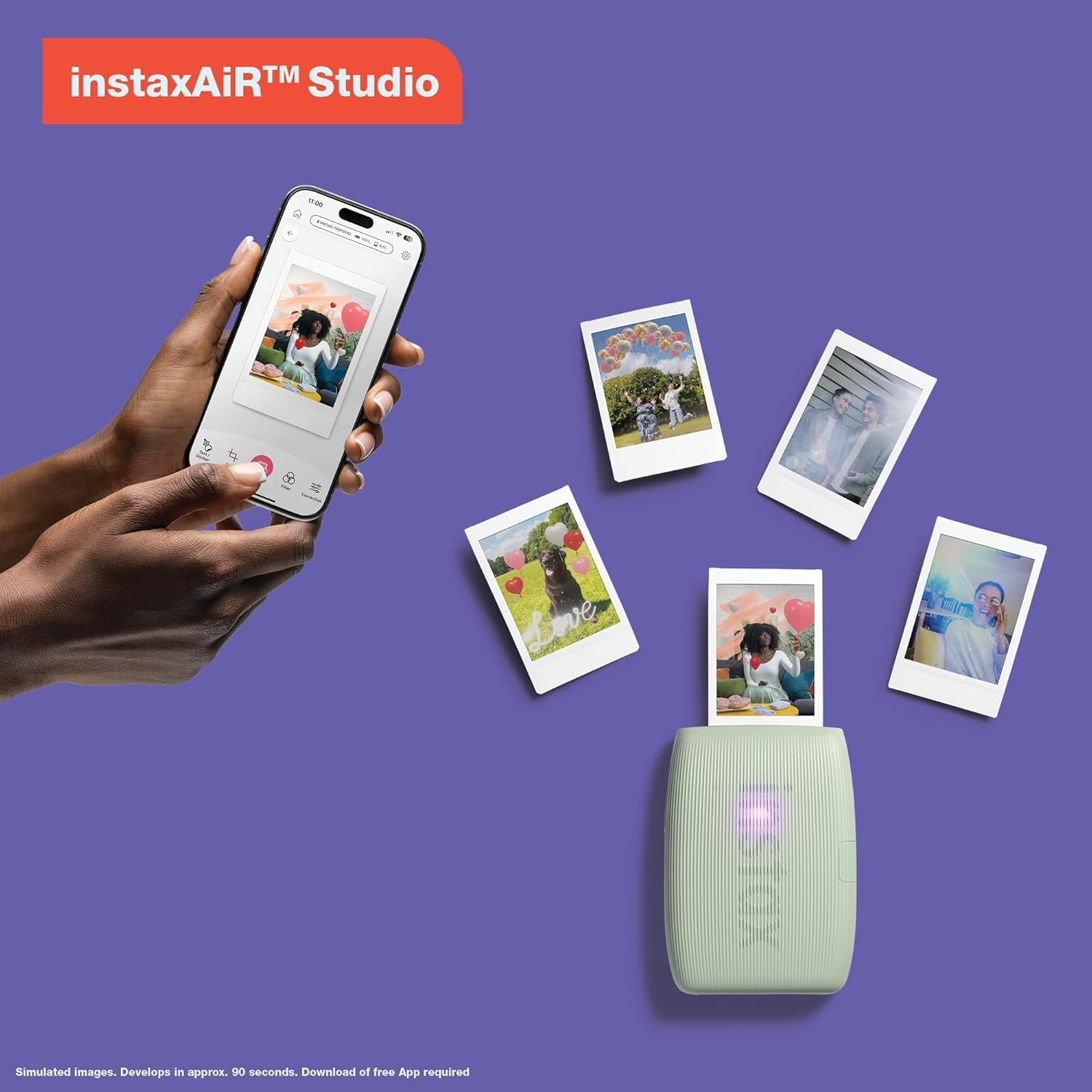 Fujifilm Instax Mini Link 3 Smartphone Printer Clay White + Fuji Film Value Pack (20 Sheets)+ Shutter Accessories Bundle, Incl. Protective Case, 20 Sticker Frames, USB Type C Cable