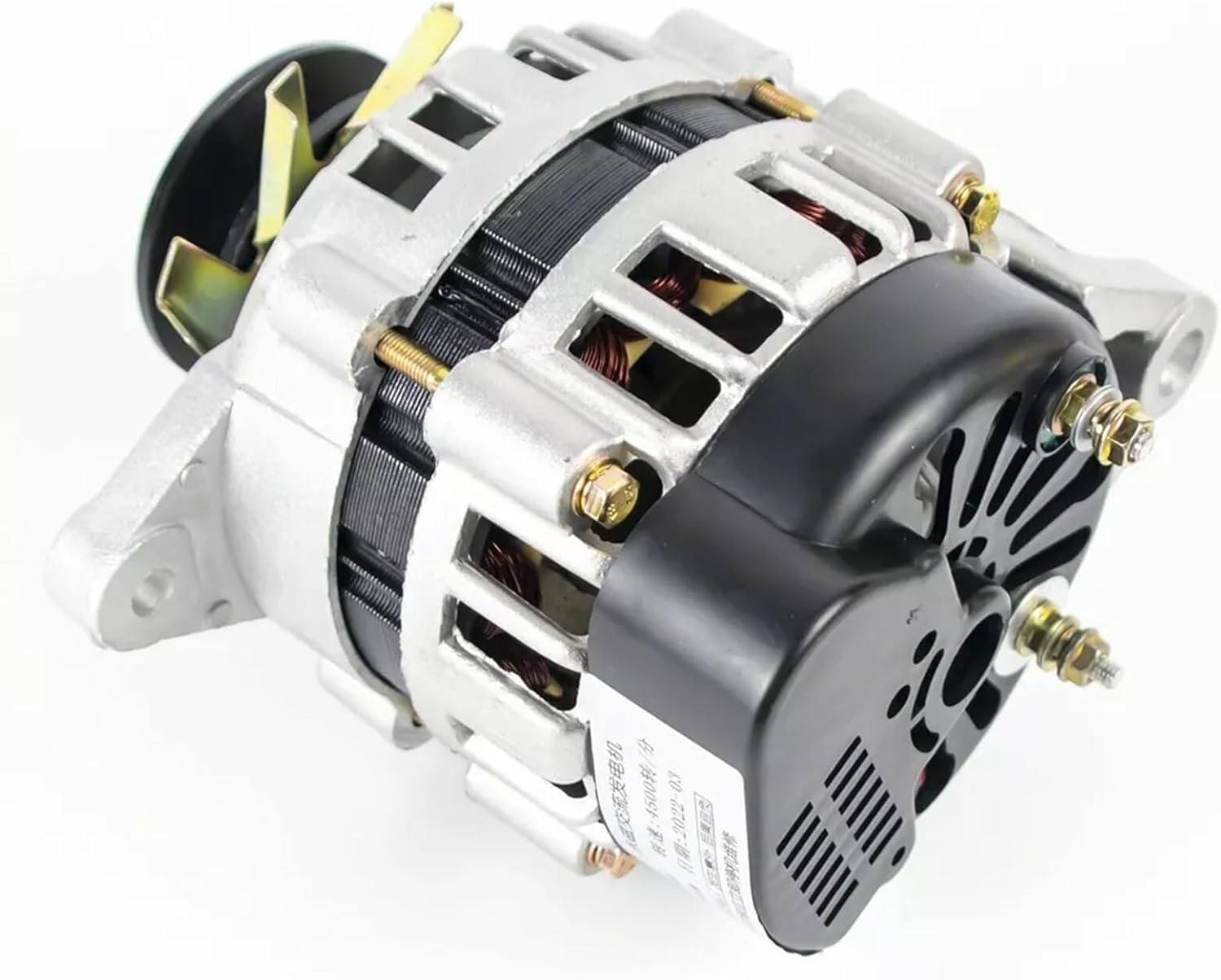 2000W Permanent Magnet Brushless Small AC Generator 110V/220V With Voltage Stabilization Pure Copper Wire Pulley Generator Low Speed Generator(110V)