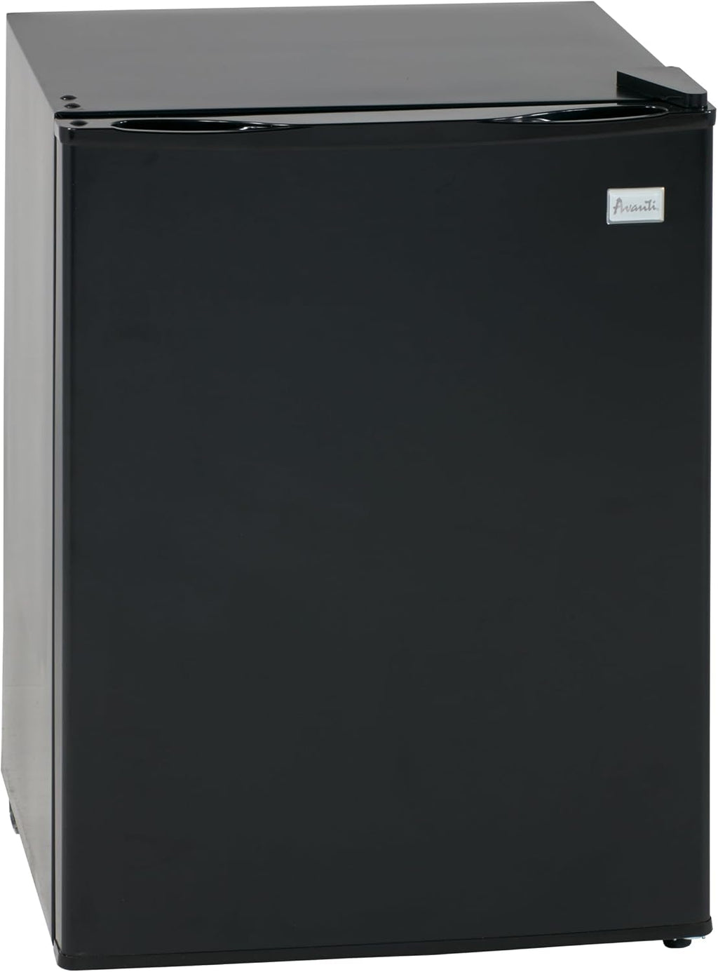 Avanti Mini Fridge Compact Refrigerator for Home Office or Dorm, Features Single Reversible Door Removable Shelves Automatic Defrost and Adjustable Temperature Control, 2.4-Cu.Ft, Black