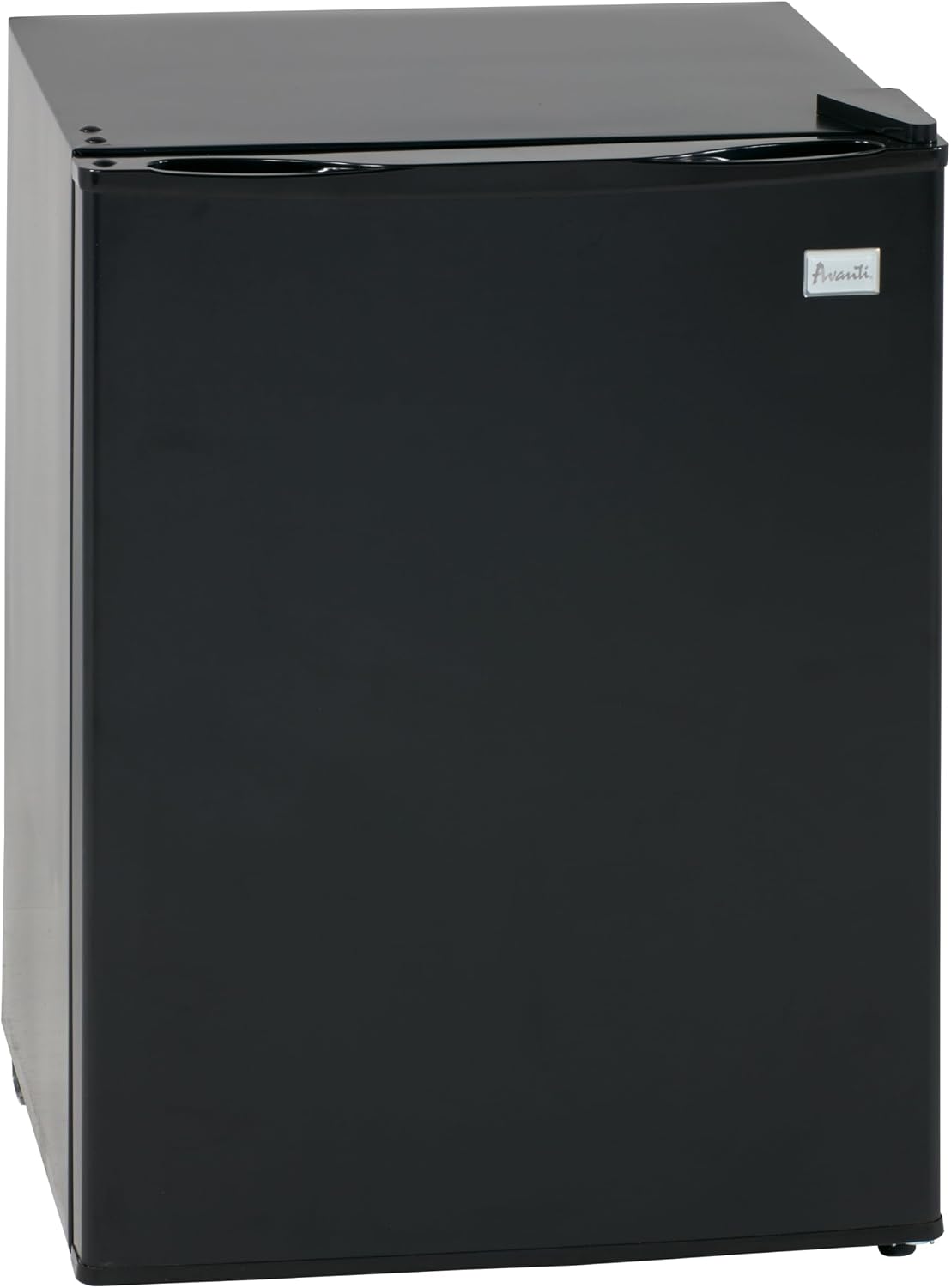 Avanti Mini Fridge Compact Refrigerator for Home Office or Dorm, Features Single Reversible Door Removable Shelves Automatic Defrost and Adjustable Temperature Control, 2.4-Cu.Ft, Black