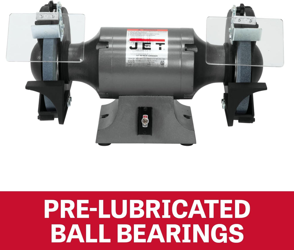 JET 10-Inch Bench Grinder, 1750 RPM, 1 HP, 120V 1Ph (Model JBG-10)