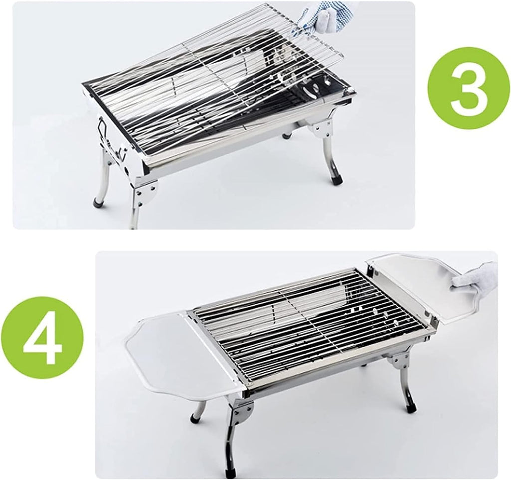 IRYZE Portable Charcoal Grill Portable Barbecue Grill Folding BBQ Charcoal Grill for Outdoor Camping Hiking Cooking Picnic BBQ Grill for Outdoor