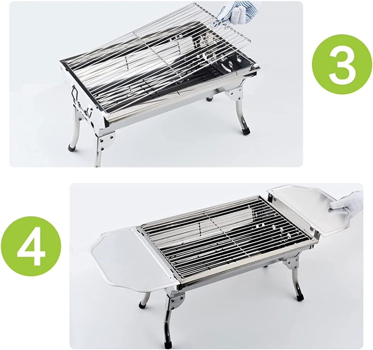 IRYZE Portable Charcoal Grill Portable Barbecue Grill Folding BBQ Charcoal Grill for Outdoor Camping Hiking Cooking Picnic BBQ Grill for Outdoor