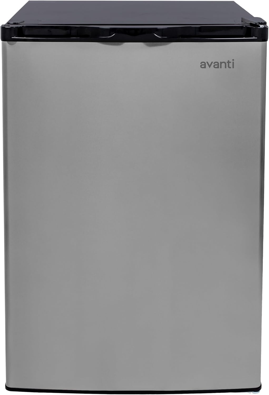 Avanti 4.5 Cu. Ft. Compact Refrigerator with Freezer, Stainless Steel Mini Fridge with Adjustable Glass Shelves, Gallon Door Storage, LED Light & Reversible Door, 4.5-Cu.Ft., Stainless Steel