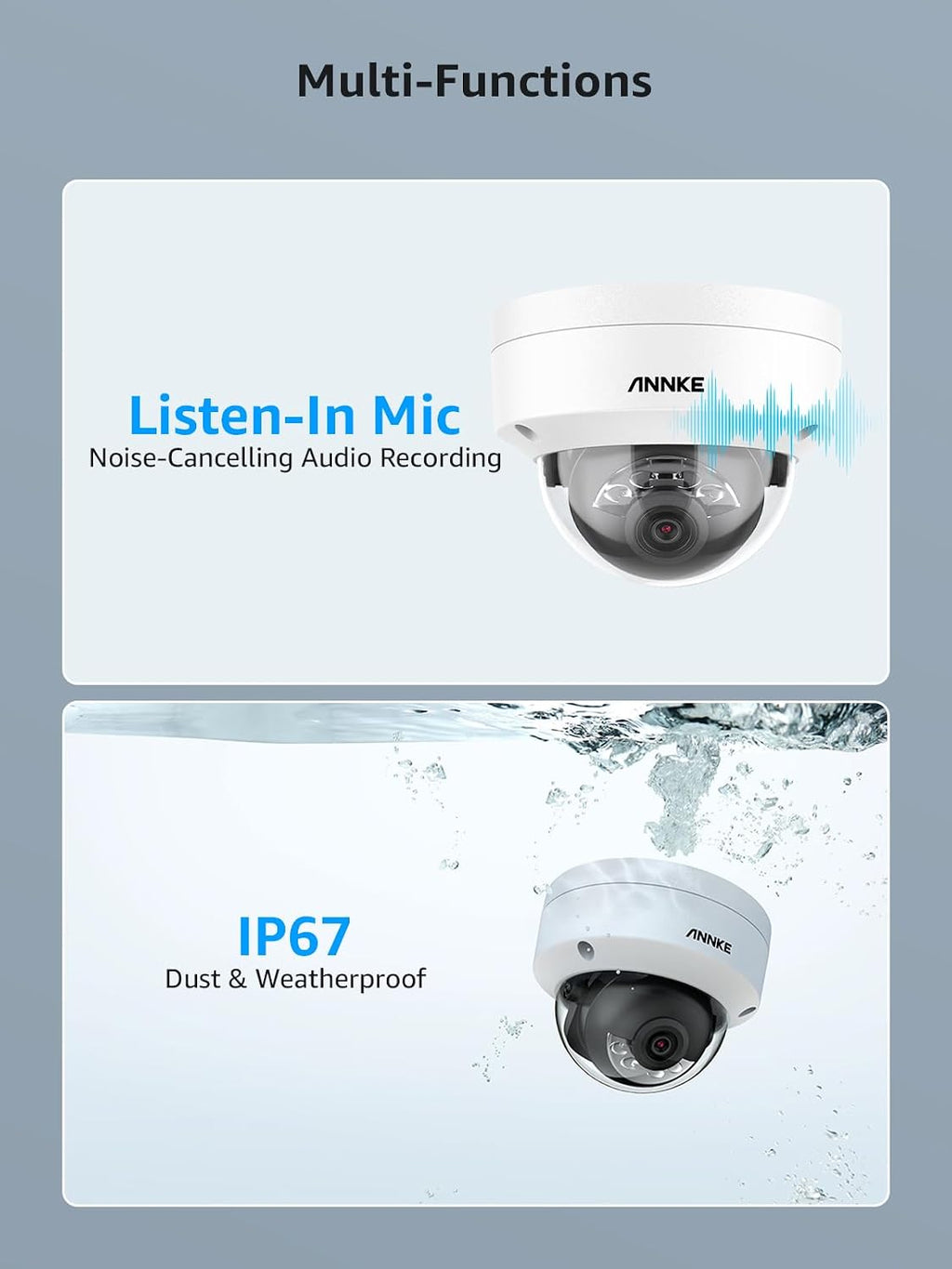 ANNKE H800 32CH PoE Home Security Camera System, 24 x Wired 4K Outdoor IP Cameras with Clear Night Vision, H.265+ 12MP NVR Surveillance System 6TB HDD, for 7/24 Recording