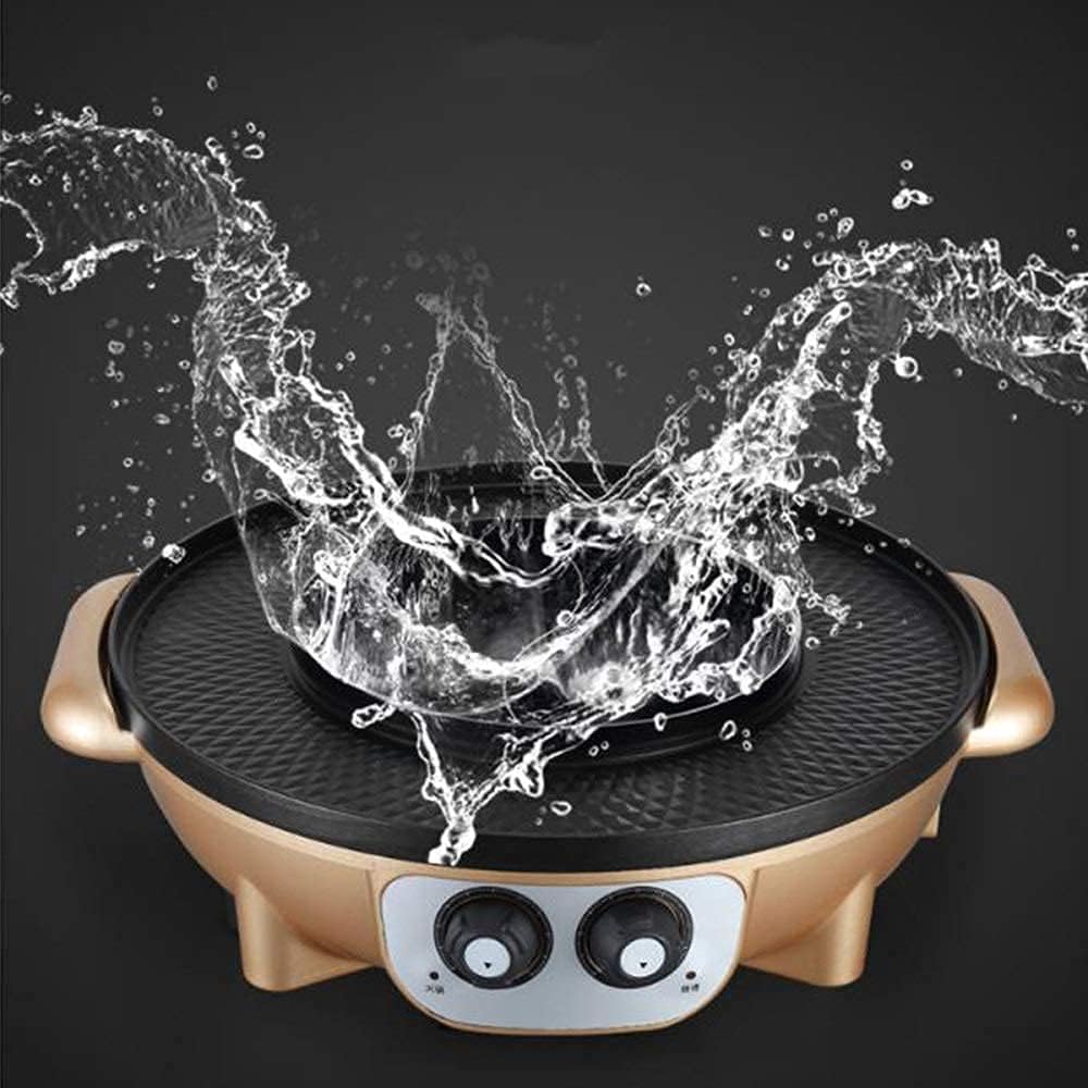 Barbecue Grill Electric Korean Barbecue Pot, Maifanshi Multifunctional Ceramic Pot Desktop Barbecue and Hot Pot Combo