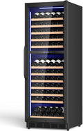 Velivi 24' Inch Dual-Zone Wine Fridge, Freestanding/Built-in Wine Cooler Refeigerator, Large Capacity Tall Wine Cellar For Wine Collection, Wine Chiller with Safety Lock, Low Noise and Fast Cooling