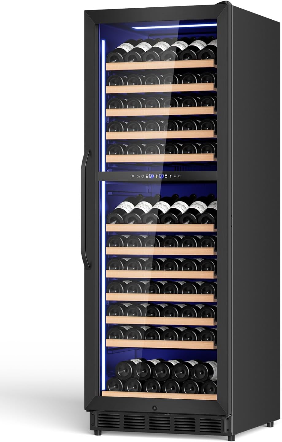 Velivi 24' Inch Dual-Zone Wine Fridge, Freestanding/Built-in Wine Cooler Refeigerator, Large Capacity Tall Wine Cellar For Wine Collection, Wine Chiller with Safety Lock, Low Noise and Fast Cooling