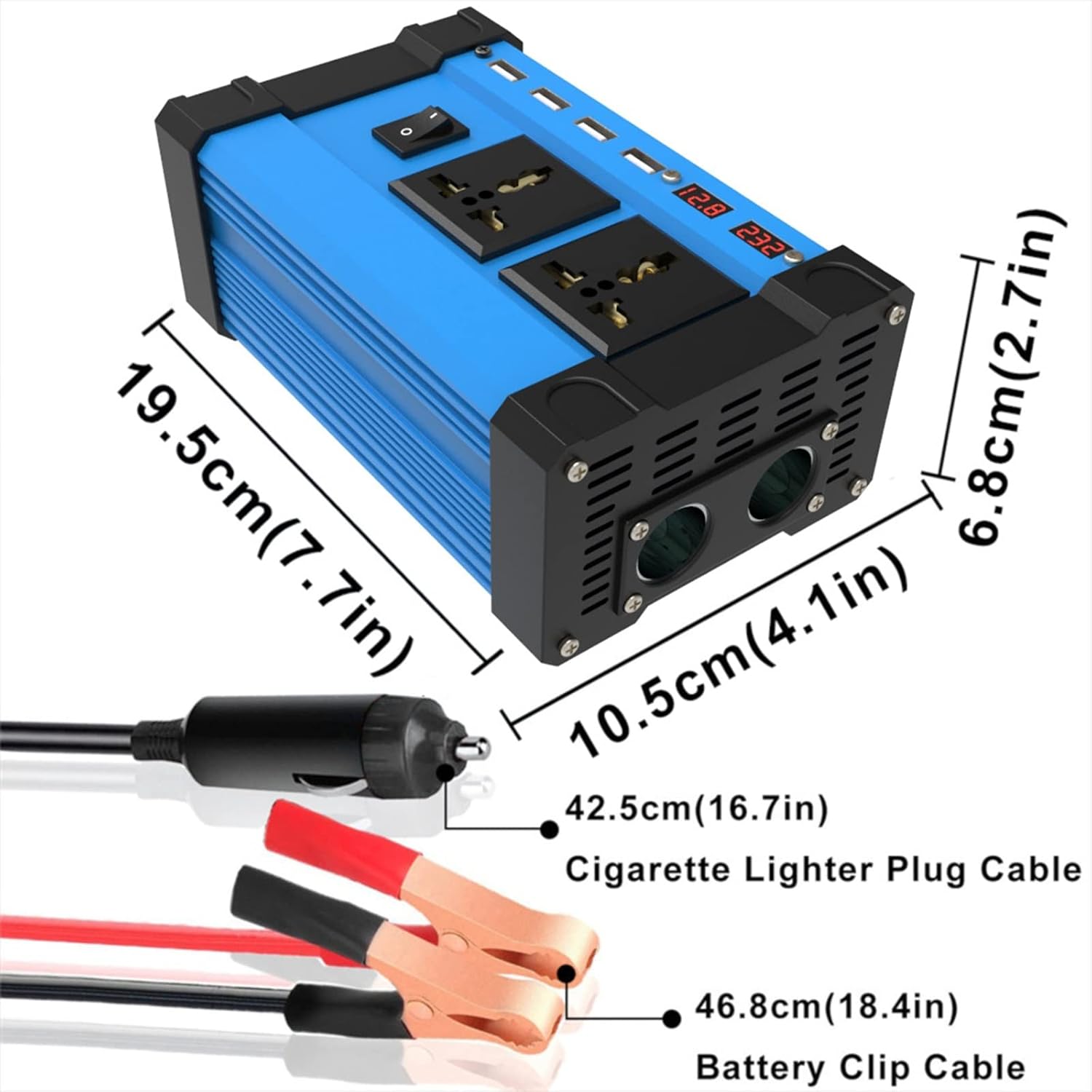 4000W Complete Solar Power System 12V To 110V/220V Solar System Combination Inverter Solar Panel Kit Home Grid System 30A Controller + 18w 18v Solar Panel(110V)