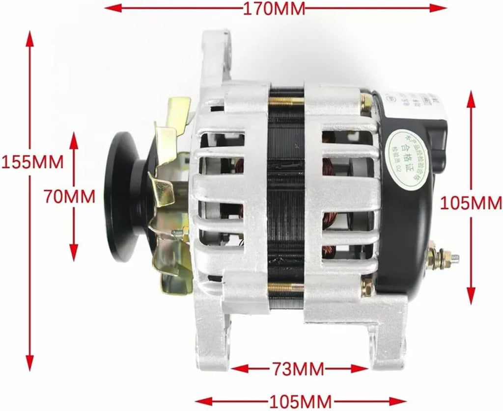 2000W Permanent Magnet Brushless Small AC Generator 110V/220V With Voltage Stabilization Pure Copper Wire Pulley Generator Low Speed Generator(110V)
