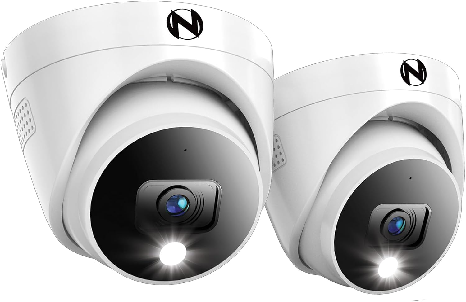 Night Owl Add On Wired 2K HD Indoor/Outdoor Deterrence Dome Cameras with 2-Way Audio (2-Pack) (Requires Compatible DVR - Sold Separately)