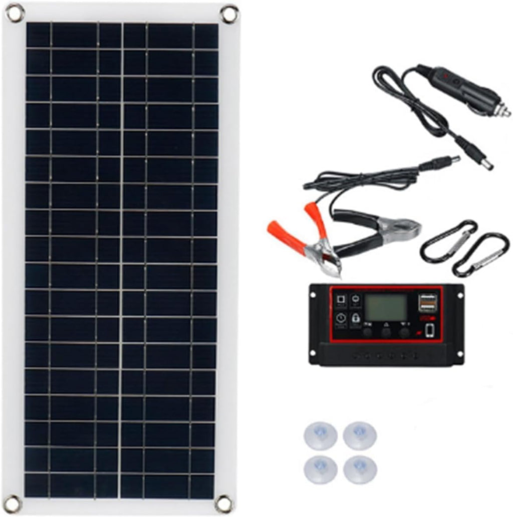 CHRISK 3Pcs 1000W Solar Panel Kit, Solar Power Station Portable Generator Charger 18V with Controller Waterproof Solar Panel for Camping