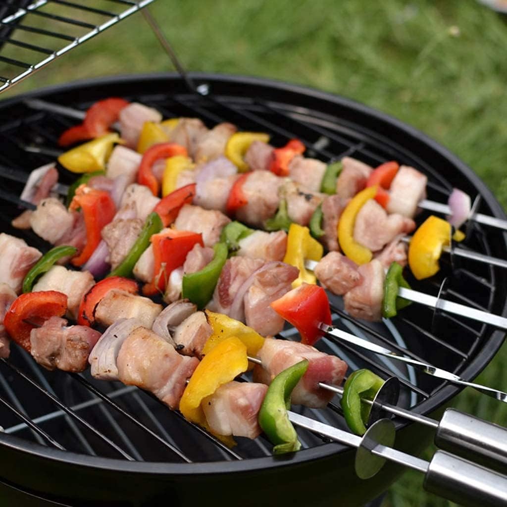 IRYZE Portable Charcoal Grill Portable Charcoal Grill With Lid Outdoor Cooking Camping Charcoal Barbecue Folding BBQ Round Grill BBQ Grill for Outdoor, Black