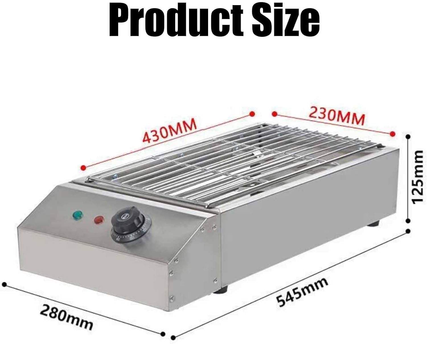 Smokeless Grill,Portable BBQ Grill,Electric Indoor Searing Grill,Electric Smokeless Indoor Grill,for Family Gathering/Party (D280 110V)