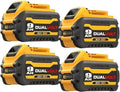 LINGYUE DCB609 9.0Ah Lithium Ion Battery - Compatible with Dewalt 20V/60V Flex-Volt MAX DCB612 DCB615 DCB200 DCB180 DCB182 Cordless Power Tool Packs(4PACK)