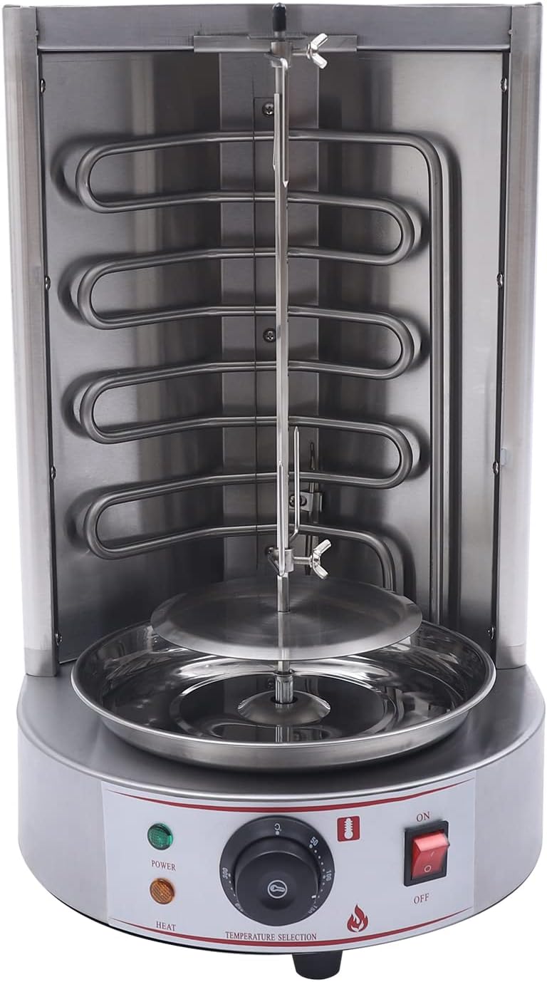 Electric Doner Kebab Machine Commercial Shawarma Grill Machine, 3000W Gyro Grill Vertical Shawarma Rotisserie, Automatic Rotating Broiler 122-572℉ Temp Control for Restaurant, Family Party