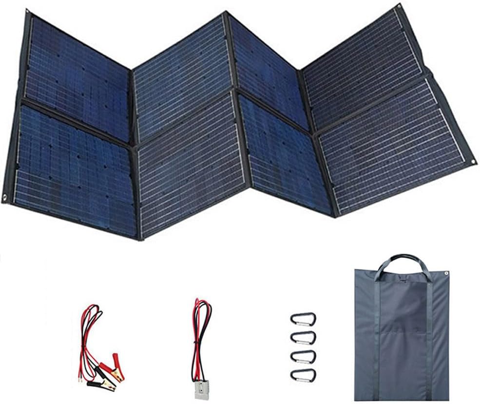 600W Portable Generator Solar Panel, Portable Foldable Monocrystalline Solar Panel, Suitable For Camping, Rv, Fishing, Waterproof,500W