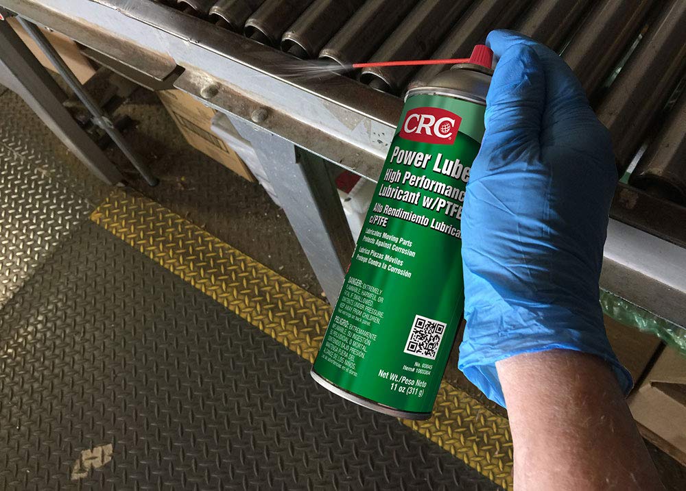 CRC Power Lube Industrial High Performance Lubricant w/PTFE 03045 – [Pack of 12] 11 Wt Oz., High Performance Aerosol Lubricant